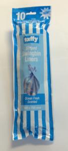 Tuffy Striped & Fragranced Swing Bin Liners 10's - Ocean Fresh